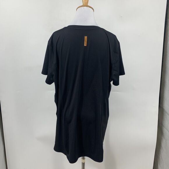 Copper Fit Thermal Shirt Womens XXL Black V Neck Live Limitless Short Sleeve - Picture 6 of 12
